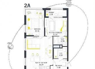 Продается 2-ком. квартира, 69.3 м2, Рязань, Шереметьевская улица, 12к4