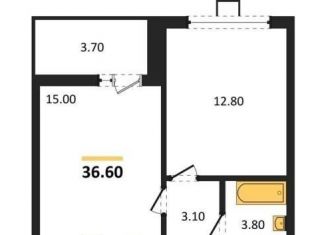 Продается 1-комнатная квартира, 36.6 м2, Воронеж, улица Шибилкина, 5