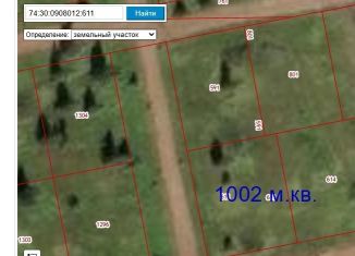 Продам земельный участок, 10 сот., поселок Заозёрный, Вишнёвая улица, 18