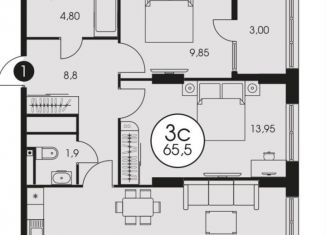 Продаю 3-комнатную квартиру, 65 м2, Ростов-на-Дону, Крепостной переулок, 99
