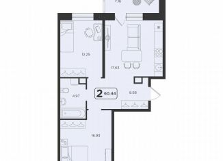 Продажа двухкомнатной квартиры, 60.4 м2, Тюмень, ЖК Горизонт