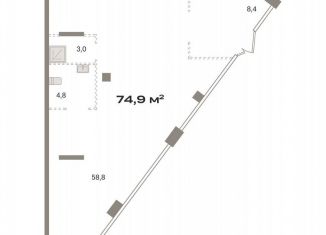 Продается помещение свободного назначения, 74.9 м2, Москва, жилой комплекс Квартал Герцена, к2, район Бирюлёво Восточное