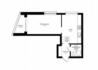 1-ком. квартира на продажу, 36.9 м2, Казань