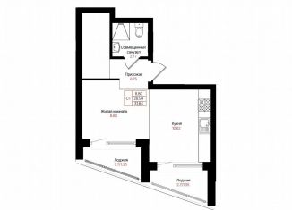 Продам 1-ком. квартиру, 31.6 м2, Казань