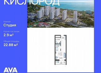 Продаю квартиру студию, 22.9 м2, Сочи, микрорайон Бытха