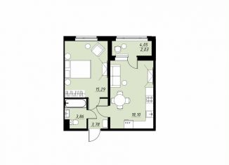 Продается 1-комнатная квартира, 43.6 м2, Тамбов