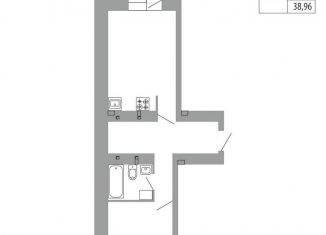 Продам двухкомнатную квартиру, 39 м2, Кукмор, улица Степана Разина, 38Б