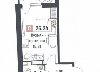 Продажа квартиры студии, 25.2 м2, Мурино, ЖК Авиатор