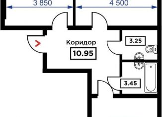 Продажа двухкомнатной квартиры, 69.8 м2, Краснодар, Школьная улица, 1, Прикубанский округ