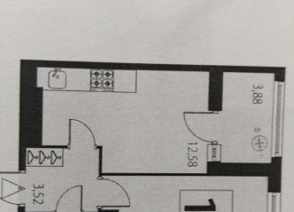 1-ком. квартира на продажу, 35.5 м2, посёлок Парголово, ЖК Континенты, Брюлловская улица, 5