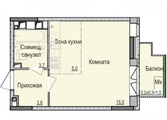 Продается квартира студия, 27.8 м2, Ижевск, жилой комплекс Скандинавия, 7, Индустриальный район
