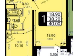 Продам 1-ком. квартиру, 40 м2, село Домодедово, бульвар Строителей, 5