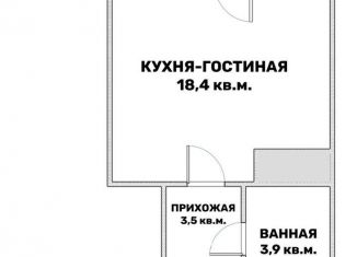 Квартира на продажу студия, 26 м2, Санкт-Петербург, улица Крыленко, 1к1с2, ЖК О'Юность