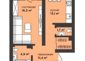 Продается двухкомнатная квартира, 64.3 м2, Калининград, ЖК Лето, улица Генерала Толстикова, 8