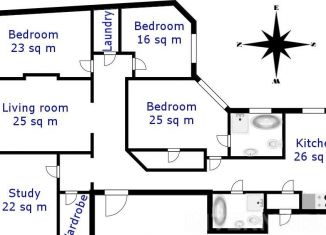 Сдается пятикомнатная квартира, 184 м2, Москва, улица Жуковского, 5, улица Жуковского