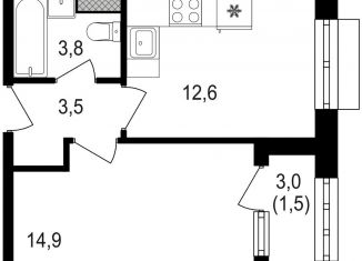 Продается 1-комнатная квартира, 36.3 м2, Москва, Михалковская улица, 48с8, Головинский район