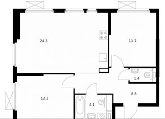 Продаю 2-комнатную квартиру, 62.6 м2, Санкт-Петербург, Кантемировская улица, 11, Кантемировская улица