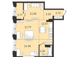 3-комнатная квартира на продажу, 65.9 м2, Хабаровск, Албанский переулок