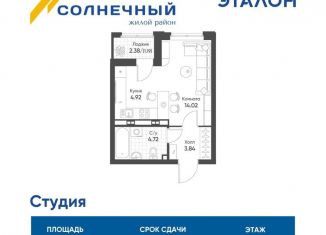 Квартира на продажу студия, 28.7 м2, Екатеринбург, метро Ботаническая