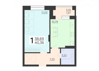 Продажа 1-комнатной квартиры, 40.4 м2, Воронежская область