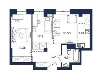 Продажа 3-комнатной квартиры, 54.9 м2, рабочий поселок Маркова, улица Академика Герасимова, 8