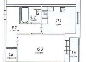 1-комнатная квартира на продажу, 43 м2, Балашиха, ЖК 1 Мая, микрорайон 1 Мая, 24