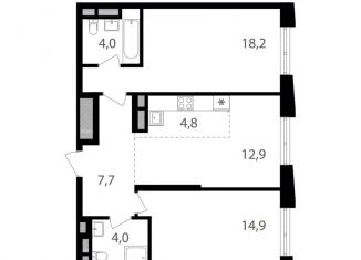 Продам 3-комнатную квартиру, 66.5 м2, Москва, 1-й Кирпичный переулок, 17А, район Соколиная Гора