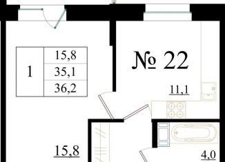 Продажа 1-комнатной квартиры, 36.2 м2, Гатчина, Красносельское шоссе