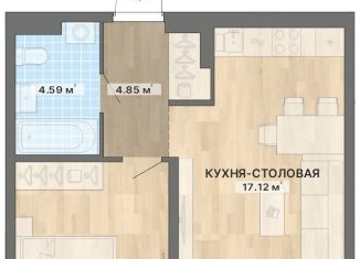 Продаю однокомнатную квартиру, 41.9 м2, Свердловская область, площадь 1905 года