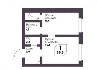 Продается 1-комнатная квартира, 36.5 м2, посёлок Терема