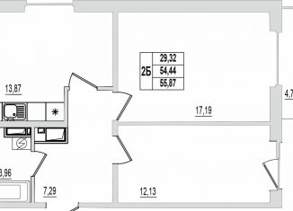 Продажа 2-комнатной квартиры, 55.9 м2, Псковская область, улица Крестки, 9