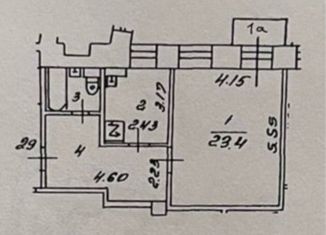 1-комнатная квартира на продажу, 45 м2, Москва, Казарменный переулок, 8с1, Казарменный переулок