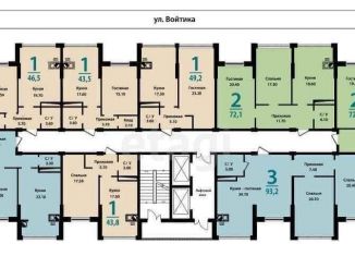 Продается трехкомнатная квартира, 93.2 м2, Ставрополь, проспект Карла Маркса, 4А, микрорайон № 14