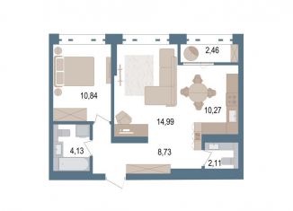 Продается 2-комнатная квартира, 52.5 м2, Республика Башкортостан, улица Пархоменко, 156Ж