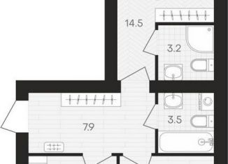 Продам 2-ком. квартиру, 54.3 м2, посёлок Мичуринский, Выставочная улица