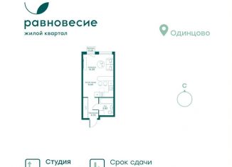 Продается квартира студия, 28 м2, село Перхушково, микрорайон Равновесие, 4