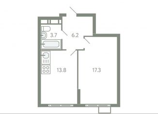 Продам однокомнатную квартиру, 41 м2, село Молоково, жилой комплекс Ново-Молоково, 13