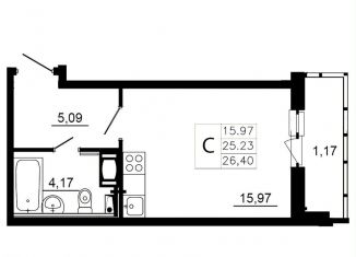 Продажа квартиры студии, 25.3 м2, Пермский край, Заводская улица, с18/2