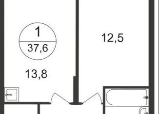 Продаю 1-комнатную квартиру, 37.6 м2, Московский, 7-я фаза, к2