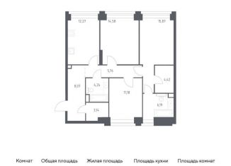 Продается трехкомнатная квартира, 85.7 м2, Москва, ЗАО, жилой комплекс Нова, к2