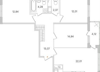 Продается 3-ком. квартира, 83.5 м2, городской посёлок Янино-1, ЖК Ясно-Янино