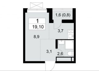 Продаю квартиру студию, 19.1 м2, Москва, деревня Николо-Хованское, 3