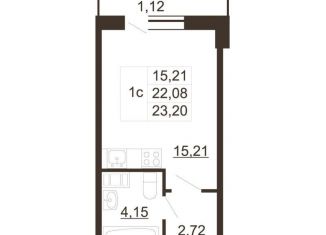 Продам квартиру студию, 23.2 м2, Гатчина, улица Хохлова, 16