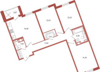 Продажа трехкомнатной квартиры, 78.7 м2, Сертолово, ЖК Новое Сертолово