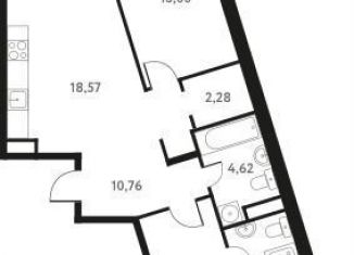 Продам двухкомнатную квартиру, 71.4 м2, Московская область, Школьная улица, 28к2