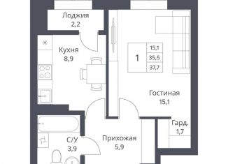 Продается 1-ком. квартира, 37.7 м2, Новосибирск, метро Заельцовская, улица Декоративный Питомник, 8