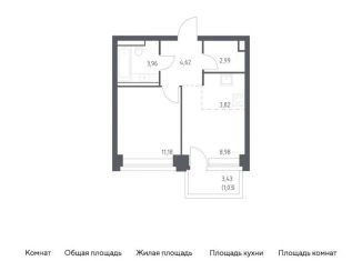 Продаю 1-комнатную квартиру, 36.6 м2, Москва, жилой комплекс Нова, к2, ЗАО