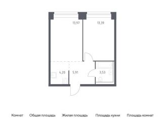 Продажа однокомнатной квартиры, 41 м2, Москва, жилой комплекс Нова, к2, район Раменки