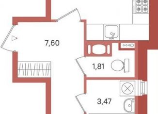 Продаю 1-ком. квартиру, 45 м2, Ленинградская область