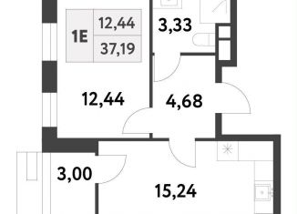 Продаю 1-комнатную квартиру, 37.2 м2, посёлок Газопровод, 6-я улица Лесные Поляны